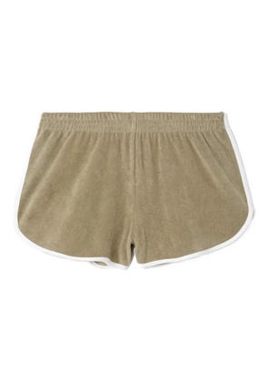 RE/DONE elastic-waistband terry shorts - Green