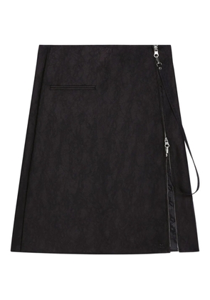 Courrèges zippered A-line skirt - Black