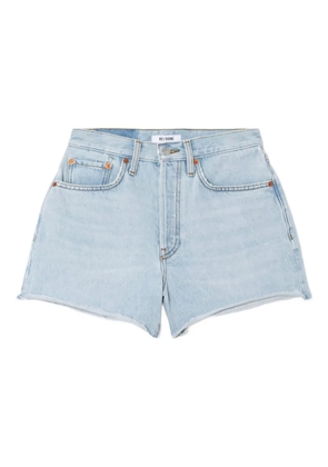 RE/DONE 70s high-rise frayed shorts - Blue