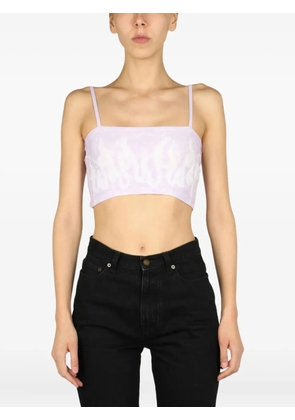 Vision Of Super flame-print top - Purple