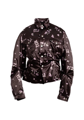 Natasha Zinko floral-print buttoned jacket - Black