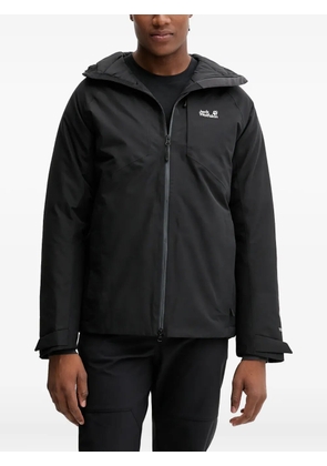 JACK WOLFSKIN Icecape hooded zip-fastening performance jacket - Black