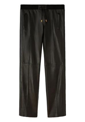Palm Angels leather track pants - Black
