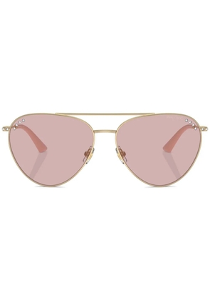 Jimmy Choo Eyewear round-frame sunglasses - Gold