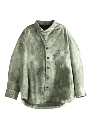 Ziggy Chen buttoned chest-pocket shirt - Green