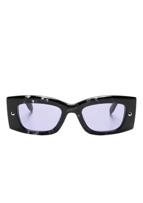 Alexander McQueen Eyewear Bold logo-print sunglasses - Black