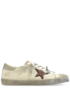 Golden Goose Super-Star With List Printed Star Embroi trainers - White
