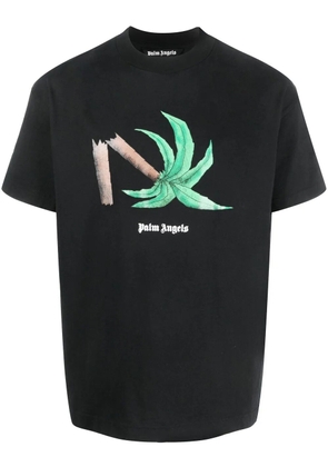 Palm Angels Broken Palm print T-shirt - Black