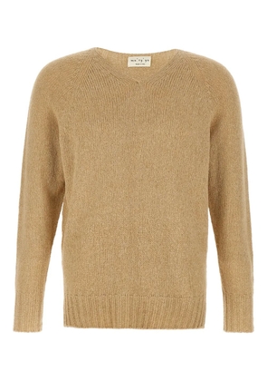 Ma'ry'ya V-neck bouclé sweater - Neutrals