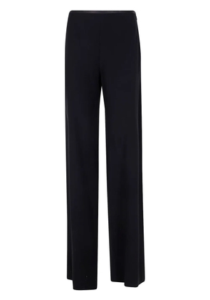 Emporio Armani cady-texture palazzo trousers - Black