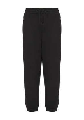 Emporio Armani elasticated-waistband cuffed track pants - Black