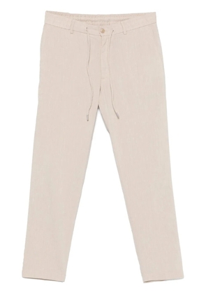 BOSS logo-embroidered trousers - Neutrals