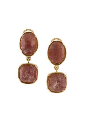 Goossens Two Cabochons clip earrings - Pink