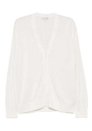 Lacoste ribbed-knit cardigan - Neutrals