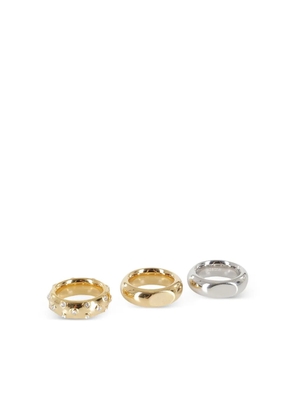 Rabanne polished-finish rings (set of three) - Gold