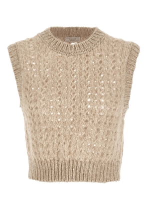 Peserico open-knit vest - Neutrals