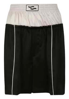 Ssheena Pajino logo-appliqué shorts - Black