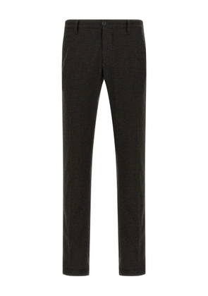 Incotex vichy-patterned trousers - Brown