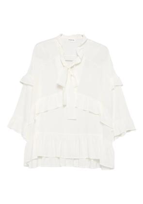 P.A.R.O.S.H. ruffled silk blouse - White