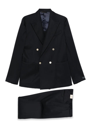 Briglia 1949 Bolgheri cotton double-breasted suit - Blue