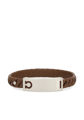 Ferragamo Gancini leather bracelet - Brown