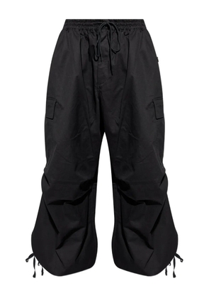 Y-3 drawstring cargo-pocket trousers - Black