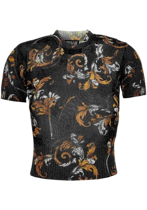 Versace Jeans Couture Barocco-print knit T-shirt - Black