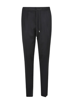 Lardini drawstring pleated trousers - Black