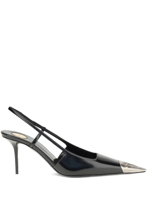 Saint Laurent 75mm pointed-toe slingback pumps - Black
