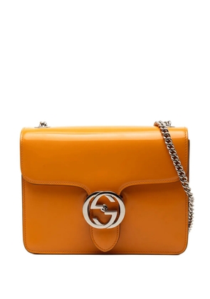 Gucci Pre-Owned 2000-2015 Small Polished Calfskin Interlocking G Dollar crossbody bag - Orange