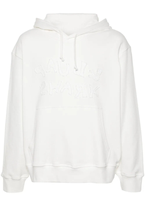 Paul & Shark logo-embroidered cotton hoodie - White