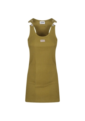 Jean Paul Gaultier ribbed-knit mini dress - Green