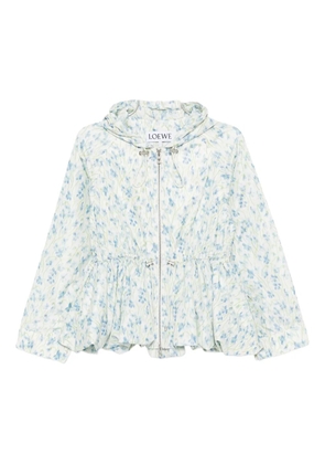 LOEWE taffeta hooded jacket - White