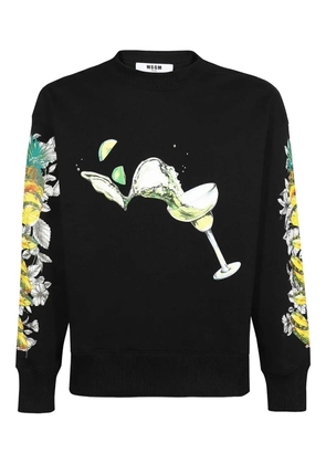 MSGM graphic-print sweatshirt - Black