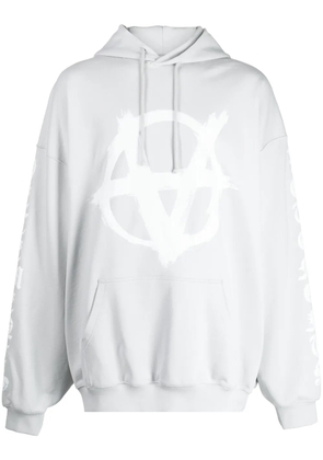 VETEMENTS logo-print cotton hoodie - Black