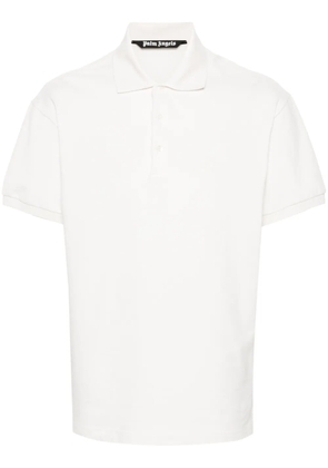 Palm Angels embroidered-logo polo shirt - Neutrals