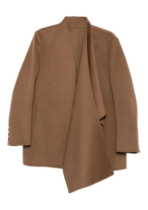 JNBY asymmetric-hem coat - Brown