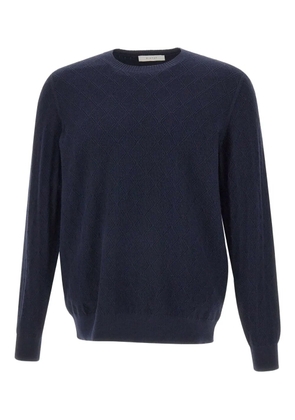DIKTAT diamond-pattern crew-neck sweater - Blue