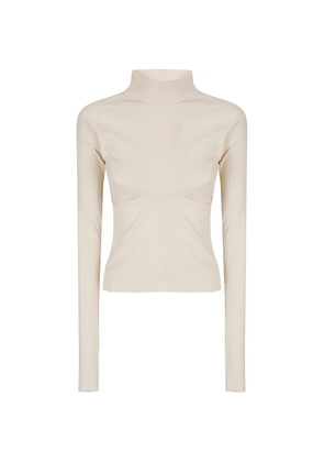 Boysloft seam-detail long-sleeve top - Neutrals
