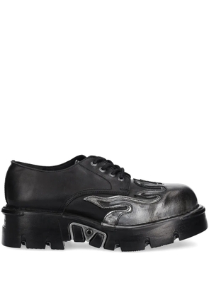 NEW ROCK flame-detail platform shoes - Black