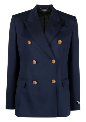 Versace Medusa Head-buttons wool blazer - Blue