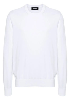 DSQUARED2 logo-plaque jumper - White