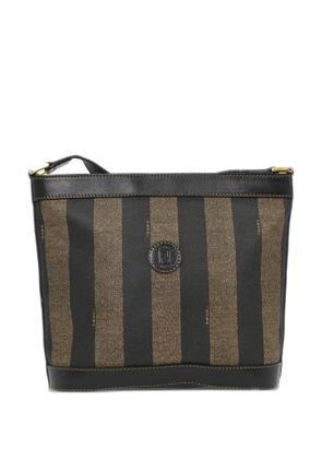 Fendi Pre-Owned 2007 Pequin striped-pattern shoulder bag - Black