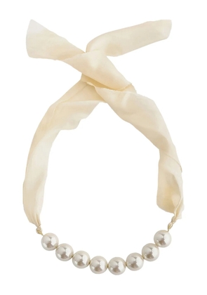 Forte Forte ribbon necklace - White