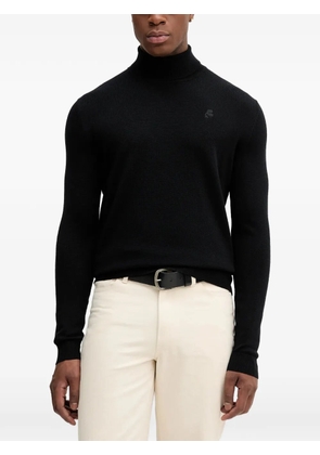 Karl Lagerfeld roll-neck logo sweater - Black