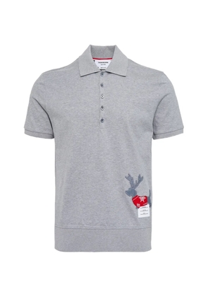 Thom Browne short-sleeve polo shirt - Grey