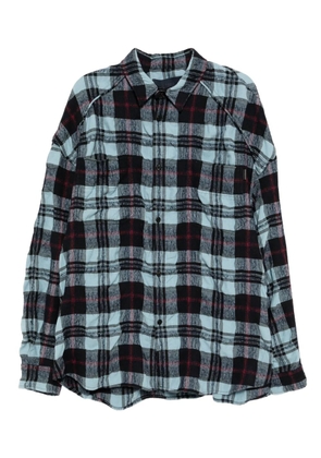 Juun.J check-printed shirt - Blue
