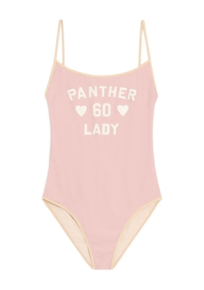 Valentino Garavani printed logo-detail swimsuit - Pink