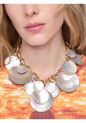 Rabanne shell-discs necklace - Neutrals