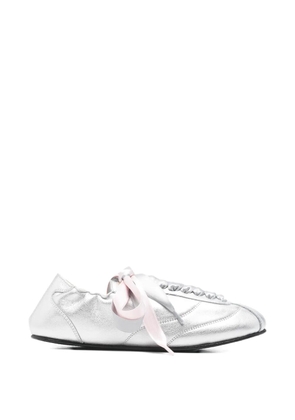 Repetto ribbon lace sneakers - Silver